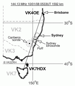 Fig.11. The VK4OE-VK7HDX path.