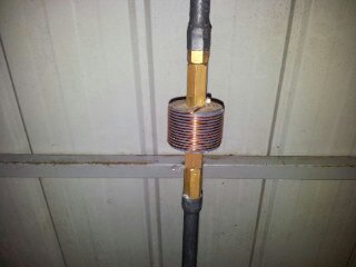 20 meter loading coil installed