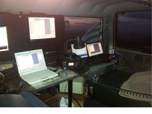 All bands to 24 Ghz inside the van.
