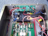 Here you can see how the solid state is wired up to unversal amplifier protection PCB from Jim W6PQL.<br />The solid state cuts out the supply when the amp is tripped or on receive.