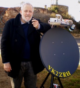 Portable Mount Ainslie, 25 April 2015. The battery is just visible between the tripod legs.