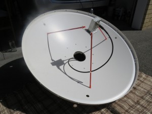 New 90 cm dish for 3.4 GHz
