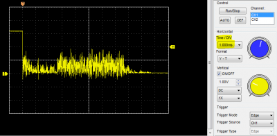 SM-8 PTT bounce. RX &gt; TX - almost 10mS of contact bounce